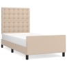 Cadre de lit sans matelas cappuccino 90x200 cm similicuir 