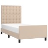 Cadre de lit sans matelas cappuccino 90x200 cm similicuir 