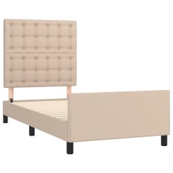 Cadre de lit sans matelas cappuccino 90x200 cm similicuir 