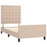Cadre de lit sans matelas cappuccino 90x200 cm similicuir 
