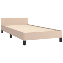 Cadre de lit sans matelas cappuccino 90x200 cm similicuir 
