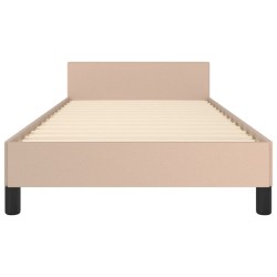 Cadre de lit sans matelas cappuccino 90x200 cm similicuir 