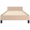 Cadre de lit sans matelas cappuccino 90x200 cm similicuir 