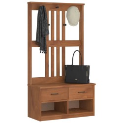 Portemanteau SANDENS 87x40x159,5 cm bois massif pin 