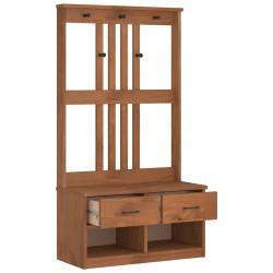 Portemanteau SANDENS 87x40x159,5 cm bois massif pin 
