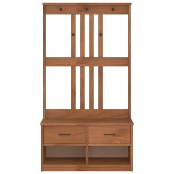Portemanteau SANDENS 87x40x159,5 cm bois massif pin 