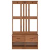 Portemanteau SANDENS 87x40x159,5 cm bois massif pin 