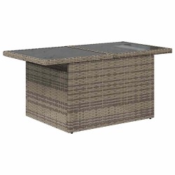 Salon de jardin 5 pcs avec coussins gris résine tressée 