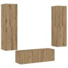 Meubles TV muraux 3 pcs chêne artisanal bois d'ingénierie 
