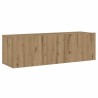 Meubles TV muraux 3 pcs chêne artisanal bois d'ingénierie 