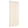 Rideau anti-mouches beige et blanc 56x200 cm chenille 