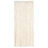 Rideau anti-mouches beige et blanc 56x200 cm chenille 