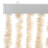 Rideau anti-mouches beige et blanc 56x200 cm chenille 