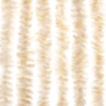 Rideau anti-mouches beige et blanc 56x200 cm chenille 