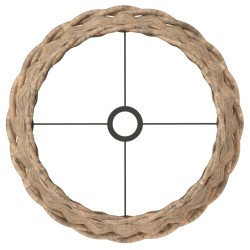 Abat-jour de plafonnier marron Ø45x28 cm osier 