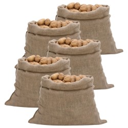 Sacs en jute 5 pcs 100x110 cm 100 % jute 220 g/m² 