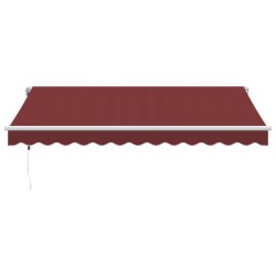 Auvent rétractable automatique bordeaux 350x250 cm 