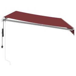Auvent rétractable automatique bordeaux 350x250 cm 
