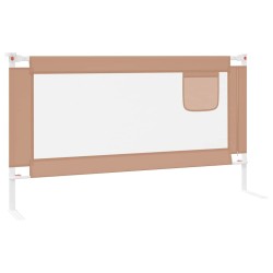 Barrière de sécurité de lit d'enfant Taupe 150x25 cm Tissu 