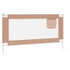 Barrière de sécurité de lit d'enfant Taupe 150x25 cm Tissu 