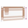 Barrière de sécurité de lit d'enfant Taupe 150x25 cm Tissu 
