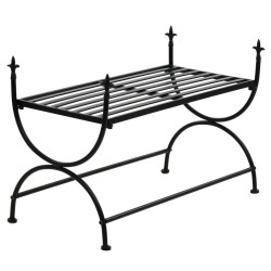 Banc Style vintage Métal 83 x 42 x 55 cm Noir 