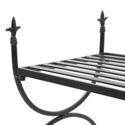Banc Style vintage Métal 83 x 42 x 55 cm Noir 