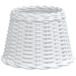 Abat-jour blanc Ø30x20 cm osier 