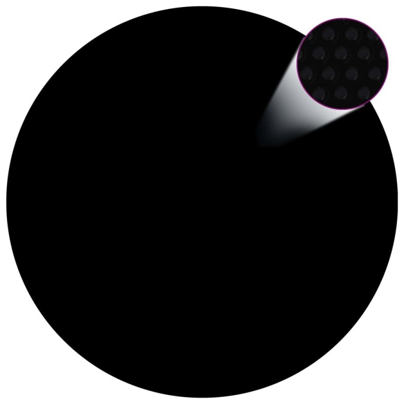 Couverture de piscine Noir 488 cm PE Couverture de piscine Noir 488 cm PE