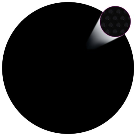 Couverture de piscine Noir 488 cm PE 