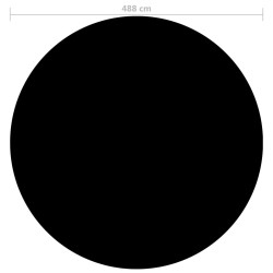 Couverture de piscine Noir 488 cm PE 