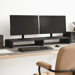 Support de moniteur noir 100x27x10 cm bois d'ingénierie 