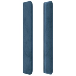 Tête de lit avec oreilles Bleu foncé 103x16x118/128 cm Velours 