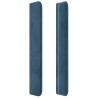 Tête de lit avec oreilles Bleu foncé 103x16x118/128 cm Velours 