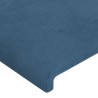 Tête de lit avec oreilles Bleu foncé 103x16x118/128 cm Velours 