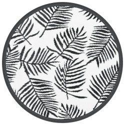 Tapis d'extérieur ARAKIL blanc et noir Ø160 cm PP 