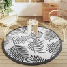 Tapis d'extérieur ARAKIL blanc et noir Ø160 cm PP 