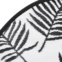 Tapis d'extérieur ARAKIL blanc et noir Ø160 cm PP 
