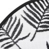 Tapis d'extérieur ARAKIL blanc et noir Ø160 cm PP 