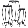 Tables mosaïque 3 pcs noir et blanc Céramique 