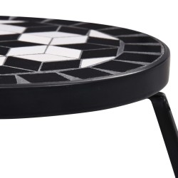Tables mosaïque 3 pcs noir et blanc Céramique 
