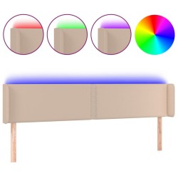 Tête de lit à LED Cappuccino 183x16x78/88 cm Similicuir 