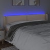 Tête de lit à LED Cappuccino 183x16x78/88 cm Similicuir 