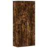 Armoire à chaussures chêne fumé 80x39x178 cm bois d'ingénierie 