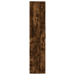 Armoire à chaussures chêne fumé 80x39x178 cm bois d'ingénierie 