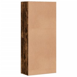 Armoire à chaussures chêne fumé 80x39x178 cm bois d'ingénierie 