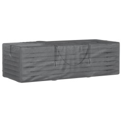Sac de rangement pour coussins de jardin noir 135x40x55 cm PE 
