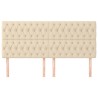 Têtes de lit 4 pcs Crème 100x7x78/88 cm Tissu 