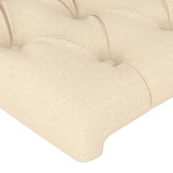 Têtes de lit 4 pcs Crème 100x7x78/88 cm Tissu 