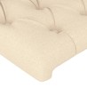 Têtes de lit 4 pcs Crème 100x7x78/88 cm Tissu 